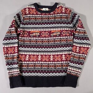 Kiel James Patrick Sweater Unisex XS Multi Fair Isle Cozy Cabin Wool Blend